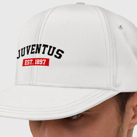 Кепка снепбек с прямым козырьком с принтом FC Juventus Est. 1897 , хлопок 100% |  | fc juventus | juventus | ювентус