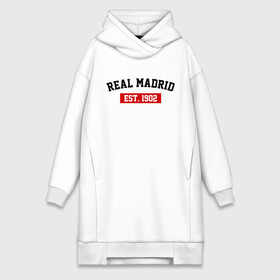 Платье-худи хлопок с принтом FC Real Madrid Est. 1902 ,  |  | fc real madrid | fc real madrid est 1902 | real madrid | реал мадрид | фк реал мадрид