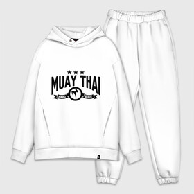 Мужской костюм хлопок OVERSIZE с принтом Muay thai boxing (Тайский бокс) ,  |  | Тематика изображения на принте: муай тай