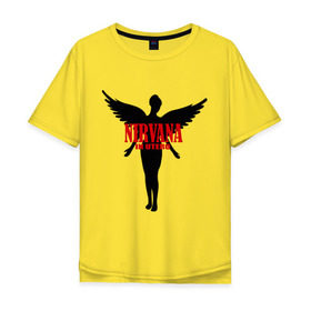 Мужская футболка хлопок Oversize с принтом Nirvana. , 100% хлопок | свободный крой, круглый ворот, “спинка” длиннее передней части | nirvana | музыкальные группы | нирвана | рок группы