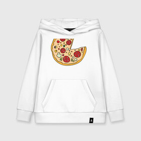 Детская толстовка хлопок с принтом Пицца парная , 100% хлопок | Круглый горловой вырез, эластичные манжеты, пояс, капюшен | Тематика изображения на принте: pizza | влюбленным | для влюбленных | для двоих | для пар | парные | пицца