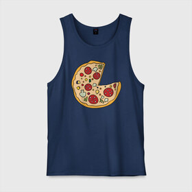 Мужская майка хлопок с принтом Пицца парная , 100% хлопок |  | Тематика изображения на принте: pizza | влюбленным | для влюбленных | для двоих | для пар | парные | пицца
