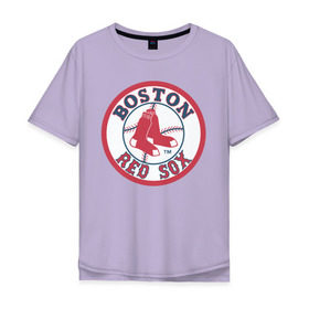 Мужская футболка хлопок Oversize с принтом Boston Red Sox , 100% хлопок | свободный крой, круглый ворот, “спинка” длиннее передней части | Тематика изображения на принте: baseball | boston red sox | бейсбол | бостон | красные носки | ред сокс | спорт