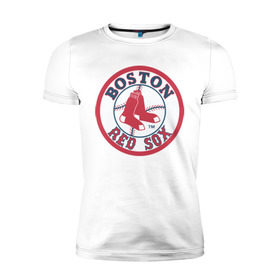 Мужская футболка премиум с принтом Boston Red Sox , 92% хлопок, 8% лайкра | приталенный силуэт, круглый вырез ворота, длина до линии бедра, короткий рукав | baseball | boston red sox | бейсбол | бостон | красные носки | ред сокс | спорт