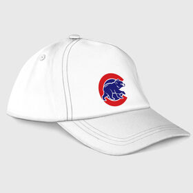 Бейсболка с принтом Chicago Cubs logo , 100% хлопок | классический козырек, металлическая застежка-регулятор размера | baseball | chicago cubs bear | бейсбол | спорт | чикаго