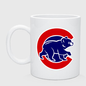 Кружка с принтом Chicago Cubs logo , керамика | объем — 330 мл, диаметр — 80 мм. Принт наносится на бока кружки, можно сделать два разных изображения | baseball | chicago cubs bear | бейсбол | спорт | чикаго