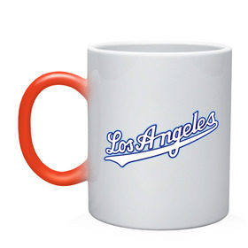 Кружка хамелеон с принтом Los Angeles Dodgers , керамика | меняет цвет при нагревании, емкость 330 мл | baseball | los angeles dodgers | бейсбол | лос анджелес доджерс | спорт