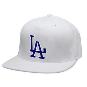 Кепка снепбек с прямым козырьком с принтом Los Angeles Dodgers logo , хлопок 100% |  | baseball | la | los angeles dodgers | бейсбол | лос анджелес доджерс | спорт
