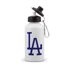 Бутылка спортивная с принтом Los Angeles Dodgers logo , металл | емкость — 500 мл, в комплекте две пластиковые крышки и карабин для крепления | Тематика изображения на принте: baseball | la | los angeles dodgers | бейсбол | лос анджелес доджерс | спорт