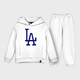 Детский костюм хлопок Oversize с принтом Los Angeles Dodgers logo ,  |  | baseball | la | los angeles dodgers | бейсбол | лос анджелес доджерс | спорт