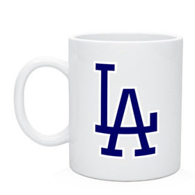 Кружка с принтом Los Angeles Dodgers logo , керамика | объем — 330 мл, диаметр — 80 мм. Принт наносится на бока кружки, можно сделать два разных изображения | baseball | la | los angeles dodgers | бейсбол | лос анджелес доджерс | спорт
