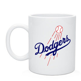 Кружка с принтом Los Angeles Dodgers logotype , керамика | объем — 330 мл, диаметр — 80 мм. Принт наносится на бока кружки, можно сделать два разных изображения | baseball | los angeles dodgers | бейсбол | лос анджелес доджерс | спорт