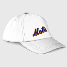 Бейсболка с принтом Mets , 100% хлопок | классический козырек, металлическая застежка-регулятор размера | baseball | mets | new york mets | бейсбол | нью йорк метс | спорт