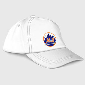 Бейсболка с принтом New York Mets , 100% хлопок | классический козырек, металлическая застежка-регулятор размера | baseball | mets | new york mets | бейсбол | нью йорк метс | спорт