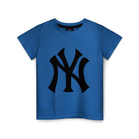 Детская футболка хлопок с принтом New York Yankees , 100% хлопок | круглый вырез горловины, полуприлегающий силуэт, длина до линии бедер | baseball | new york yankees | бейсбол | нью йорк янкиз | спорт | янки
