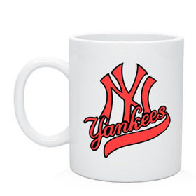 Кружка с принтом New York Yankees logo , керамика | объем — 330 мл, диаметр — 80 мм. Принт наносится на бока кружки, можно сделать два разных изображения | Тематика изображения на принте: baseball | new york yankees | бейсбол | нью йорк янкиз | спорт | янки