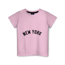 Детская футболка хлопок с принтом New York Yankees logotype , 100% хлопок | круглый вырез горловины, полуприлегающий силуэт, длина до линии бедер | baseball | new york yankees | бейсбол | нью йорк янкиз | спорт | янки