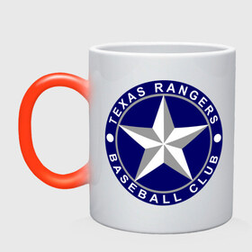 Кружка хамелеон с принтом Texas Rangers Baseball Club , керамика | меняет цвет при нагревании, емкость 330 мл | baseball | texas rangers | бейсбол | спорт | техас рейнджерс