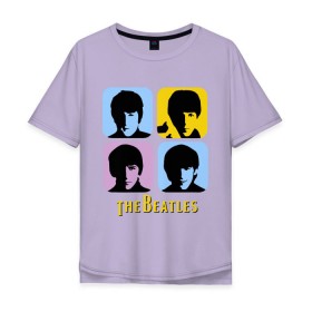 Мужская футболка хлопок Oversize с принтом The Beatles pop art , 100% хлопок | свободный крой, круглый ворот, “спинка” длиннее передней части | beatles | the beatles | the beatles pop art | бителс
