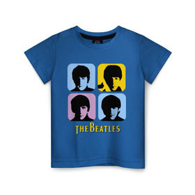Детская футболка хлопок с принтом The Beatles pop art , 100% хлопок | круглый вырез горловины, полуприлегающий силуэт, длина до линии бедер | beatles | the beatles | the beatles pop art | бителс