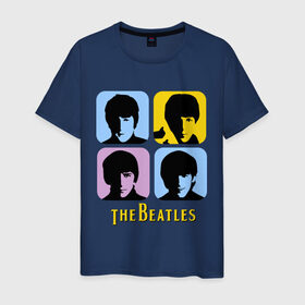 Мужская футболка хлопок с принтом The Beatles pop art , 100% хлопок | прямой крой, круглый вырез горловины, длина до линии бедер, слегка спущенное плечо. | beatles | the beatles | the beatles pop art | бителс