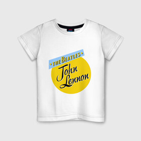Детская футболка хлопок с принтом John Lennon The Beatles , 100% хлопок | круглый вырез горловины, полуприлегающий силуэт, длина до линии бедер | beatles | john lennon | the beatles | бителс | джон ленон