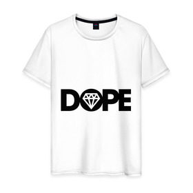 Мужская футболка хлопок с принтом Dope Diamond , 100% хлопок | прямой крой, круглый вырез горловины, длина до линии бедер, слегка спущенное плечо. | diamond | dope | swag | сваг | свог | свэг