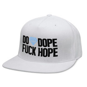 Кепка снепбек с прямым козырьком с принтом Do Dope Fuck Hope , хлопок 100% |  | diamond | dope | swag | сваг | свог | свэг