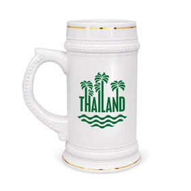 Кружка пивная с принтом Тайланд ,  керамика (Материал выдерживает высокую температуру, стоит избегать резкого перепада температур) |  объем 630 мл | tailand | тайланд