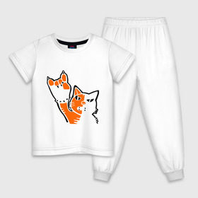 Детская пижама хлопок с принтом Рокерский котейка , 100% хлопок |  брюки и футболка прямого кроя, без карманов, на брюках мягкая резинка на поясе и по низу штанин
 | котейка | рокерский котейка