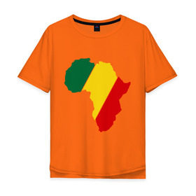 Мужская футболка хлопок Oversize с принтом Мама Африка , 100% хлопок | свободный крой, круглый ворот, “спинка” длиннее передней части | bob marley | reggae | раста | растаманские | растафари