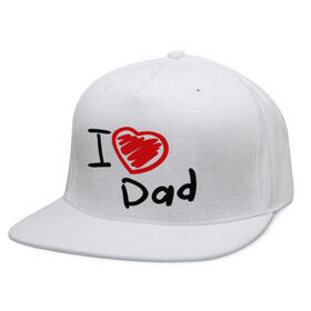 Кепка снепбек с прямым козырьком с принтом love dad , хлопок 100% |  | i love dad | для отца | для папы | отцу | папа | я люблю отца