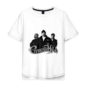 Мужская футболка хлопок Oversize с принтом Cypress Hill 2 , 100% хлопок | свободный крой, круглый ворот, “спинка” длиннее передней части | cypress | cypress hill | old scool | rap | реп | сайпрес нилл