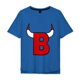 Мужская футболка хлопок Oversize с принтом B-Bulls , 100% хлопок | свободный крой, круглый ворот, “спинка” длиннее передней части | chicago bulls | swag | swag style | быки | одежда сваг | сваг | сваг стиль | свег | свог | свэг | чикаго буллз