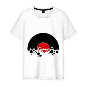 Мужская футболка хлопок с принтом Vinyl Circles , 100% хлопок | прямой крой, круглый вырез горловины, длина до линии бедер, слегка спущенное плечо. | винил | музыка | пластинка | электронная музыка