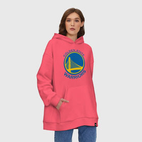 Худи SuperOversize хлопок с принтом Golden state Warriors , 70% хлопок, 30% полиэстер, мягкий начес внутри | карман-кенгуру, эластичная резинка на манжетах и по нижней кромке, двухслойный капюшон
 | basketball | golden state warriors | nba | баскетболл | лого баскетбольных клубов | нба