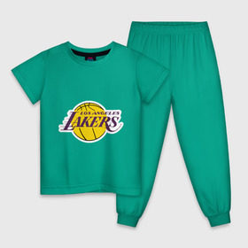 Детская пижама хлопок с принтом LA Lakers , 100% хлопок |  брюки и футболка прямого кроя, без карманов, на брюках мягкая резинка на поясе и по низу штанин
 | basketball | lakers | media | nba | toplanding | баскетболл | лейкерс | лого баскетбольных клубов | лос анджелес | нба