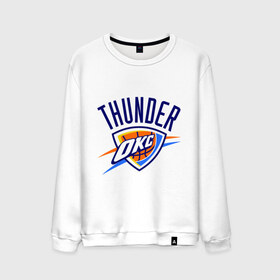 Мужской свитшот хлопок с принтом Thunder , 100% хлопок |  | basketball | nba | баскетболл | лого баскетбольных клубов | нба