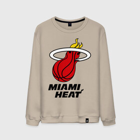 Мужской свитшот хлопок с принтом Miami Heat-logo , 100% хлопок |  | basketball | nba | баскетболл | лого баскетбольных клубов | майами | нба