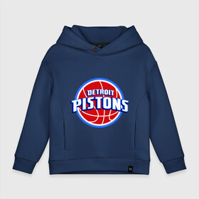 Детское худи Oversize хлопок с принтом Detroit Pistons - logo , френч-терри — 70% хлопок, 30% полиэстер. Мягкий теплый начес внутри —100% хлопок | боковые карманы, эластичные манжеты и нижняя кромка, капюшон на магнитной кнопке | Тематика изображения на принте: basketball | nba | баскетболл | детроит | лого баскетбольных клубов | нба