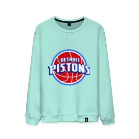 Мужской свитшот хлопок с принтом Detroit Pistons - logo , 100% хлопок |  | basketball | nba | баскетболл | детроит | лого баскетбольных клубов | нба