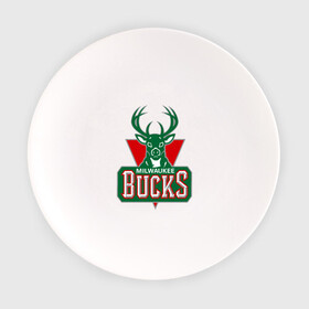 Тарелка с принтом Milwaukee Bucks - logo , фарфор | диаметр - 210 мм
диаметр для нанесения принта - 120 мм | Тематика изображения на принте: basketball | nba | баскетболл | лого баскетбольных клубов | нба