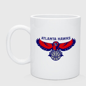 Кружка с принтом Atlanta Hawks - logo , керамика | объем — 330 мл, диаметр — 80 мм. Принт наносится на бока кружки, можно сделать два разных изображения | 