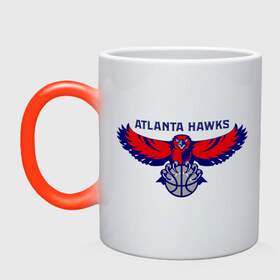 Кружка хамелеон с принтом Atlanta Hawks - logo , керамика | меняет цвет при нагревании, емкость 330 мл | 