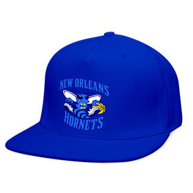 Кепка снепбек с прямым козырьком с принтом New Orleans Hornets , хлопок 100% |  | basketball | nba | баскетболл | лого баскетбольных клубов | нба | новый орлеан