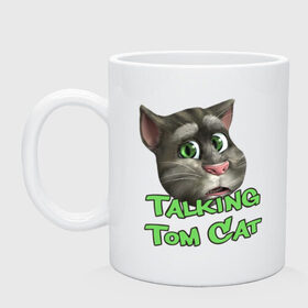 Кружка с принтом Talking Tom Cat , керамика | объем — 330 мл, диаметр — 80 мм. Принт наносится на бока кружки, можно сделать два разных изображения | говорящий кот том | игровые приложения | игры