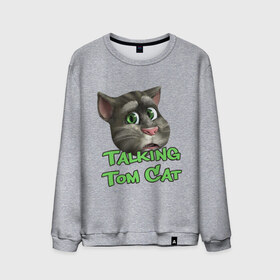 Мужской свитшот хлопок с принтом Talking Tom Cat , 100% хлопок |  | говорящий кот том | игровые приложения | игры
