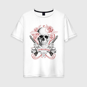 Женская футболка хлопок Oversize с принтом Sex Drugs Guns n roses , 100% хлопок | свободный крой, круглый ворот, спущенный рукав, длина до линии бедер
 | guns and roses | rock | ганс н роуз | музыка | рок
