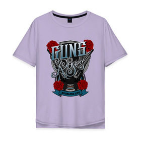 Мужская футболка хлопок Oversize с принтом Guns n roses illustration , 100% хлопок | свободный крой, круглый ворот, “спинка” длиннее передней части | guns and roses | rock | ганс н роуз | музыка | рок