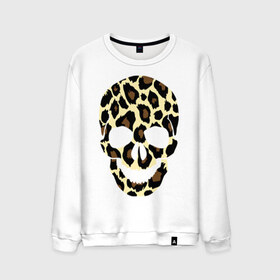 Мужской свитшот хлопок с принтом Skull leopard , 100% хлопок |  | leo | skull | леопард | череп